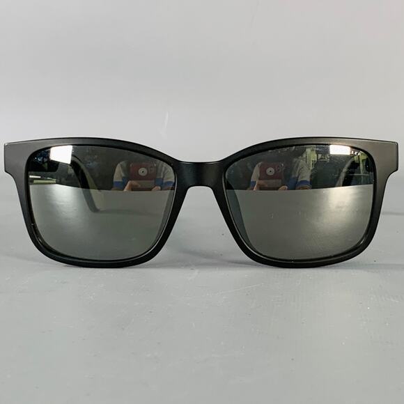 MONCLER Black Acetate Square Mirrored Sunglasses main image 5